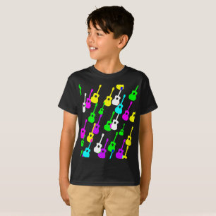 Random Multicolor Guitar Shapes Musician Shirt