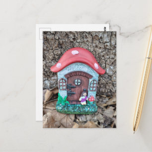 Random Mushroom House Jesus Found in the Woods Postcard