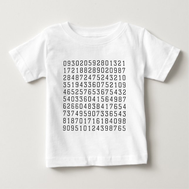 Random Numbers Baby T-Shirt (Front)