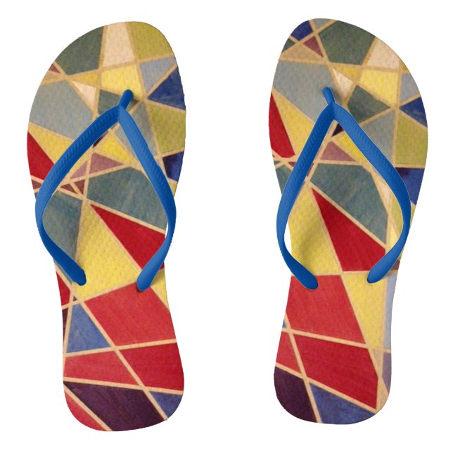 Random Pattern Colourful Mosaic FlipFlops (Footbed)