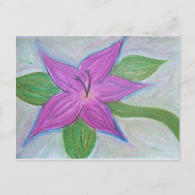 random purple flower postcard (Front)