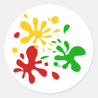 Random Splats Classic Round Sticker