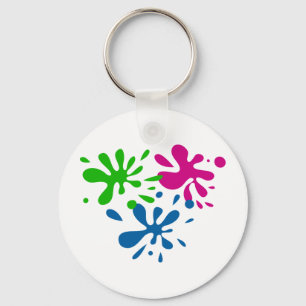 Random Splats Key Ring