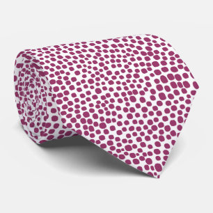 Random Spots - Crimson on White Tie