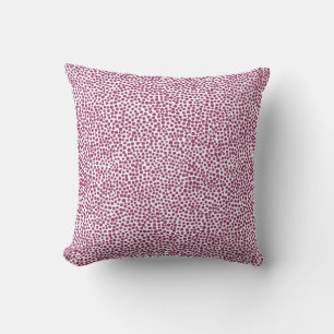 Random Spots - Dusty Rose on White Cushion