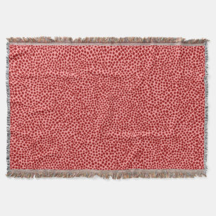 Random Spots - Ruby Red on Soft Pink Throw Blanket