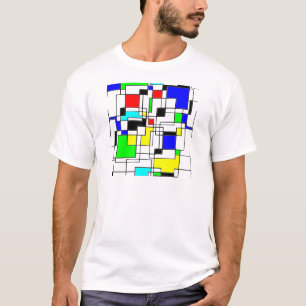 Random Squares Homage To Mondrian T-Shirt
