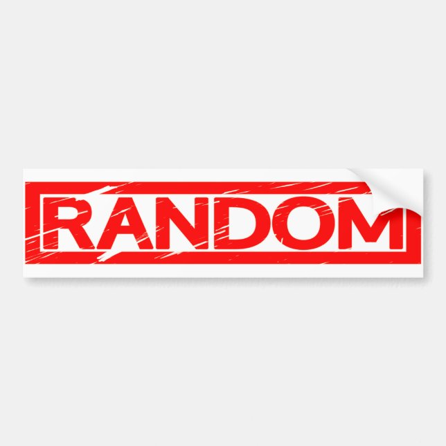 Random Stamp Bumper Sticker (Front)