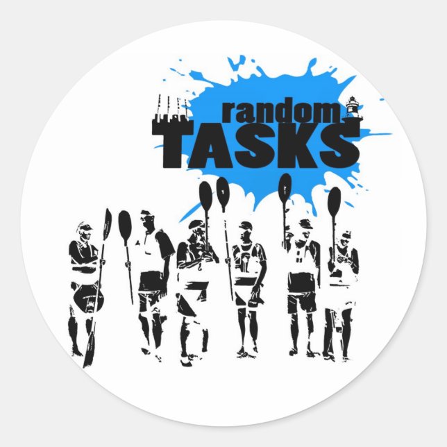 Random Tasks Sticker: Crew Classic Round Sticker (Front)