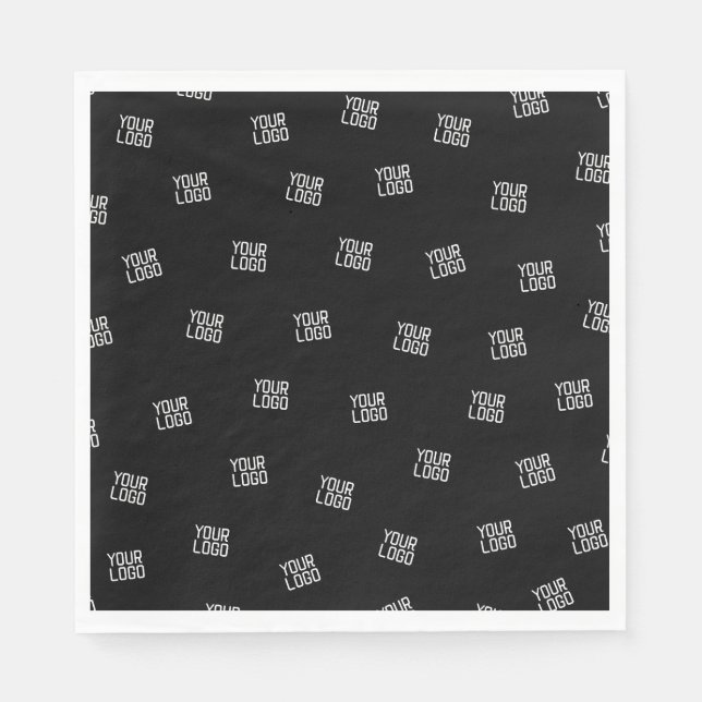 Randomly Arranged Design, Business Logo or Image Napkin (Front)