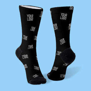 Randomly Arranged Design, Business Logo or Image Socks
