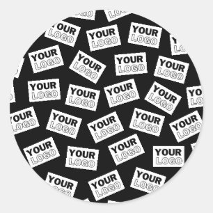 Randomly Placed Look for Your Logo or Any Photo Classic Round Sticker