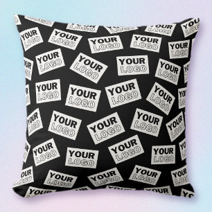 Randomly Placed Look for Your Logo or Any Photo Cushion