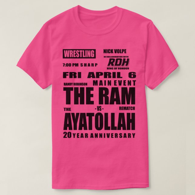 Randy the Ram VS the Ayatollah from The Wrestler T-Shirt (Design Front)