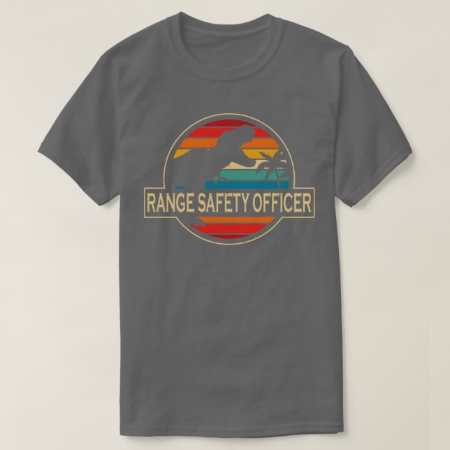 Range Safety Officer Dinosaur T-Shirt (Design Front)
