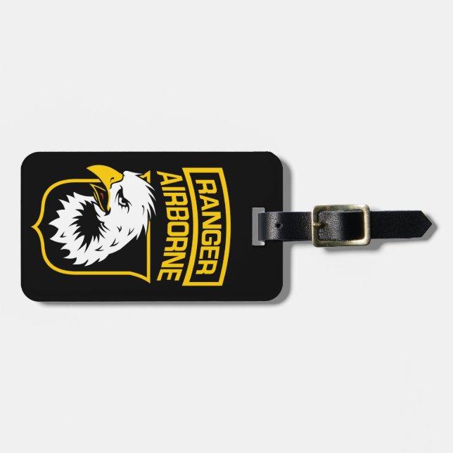 Ranger Airborne Eagle Patch Luggage Tag (Front Horizontal)