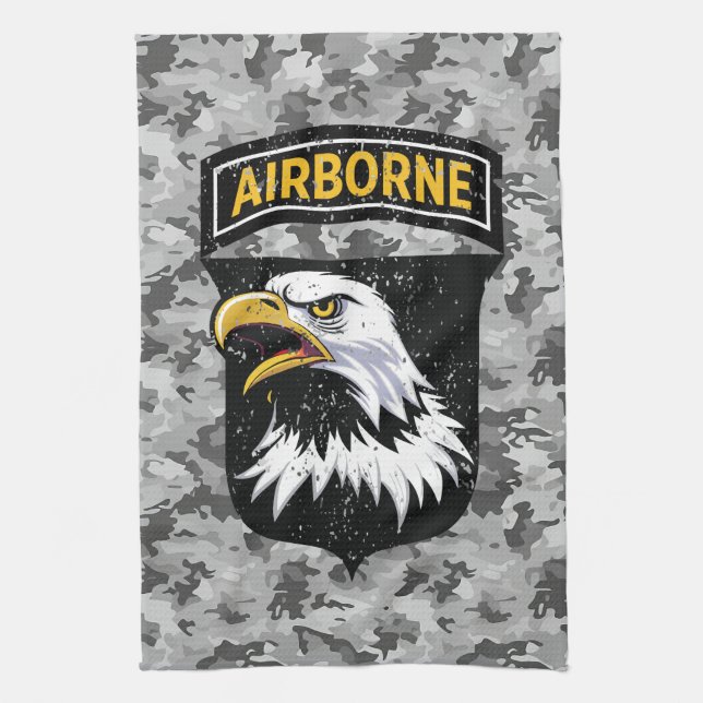 Ranger Airborne Eagle Patch Tea Towel (Vertical)