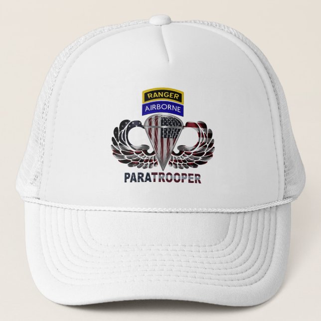 Ranger Airborne Paratrooper Trucker Hat (Front)