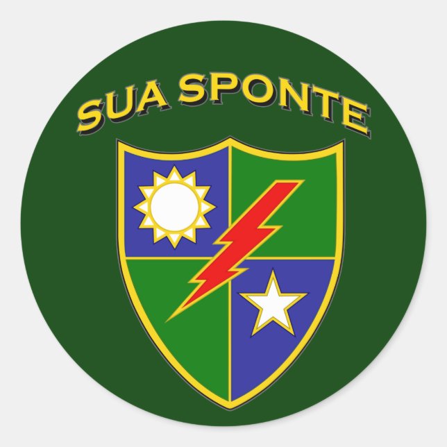 Ranger crest - Sua Sponte Classic Round Sticker (Front)