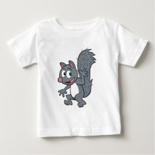 Ranger Rick   Grey Squirrel Waving Baby T-Shirt