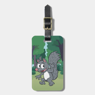 Ranger Rick Grey Squirrel Waving Luggage Tag