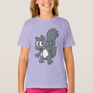 Ranger Rick   Grey Squirrel Waving T-Shirt