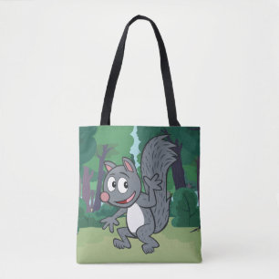 Ranger Rick Grey Squirrel Waving Tote Bag