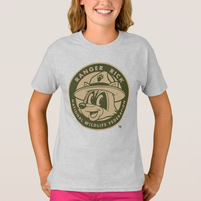 Ranger Rick | Ranger Rick Khaki Logo T-Shirt (Front)