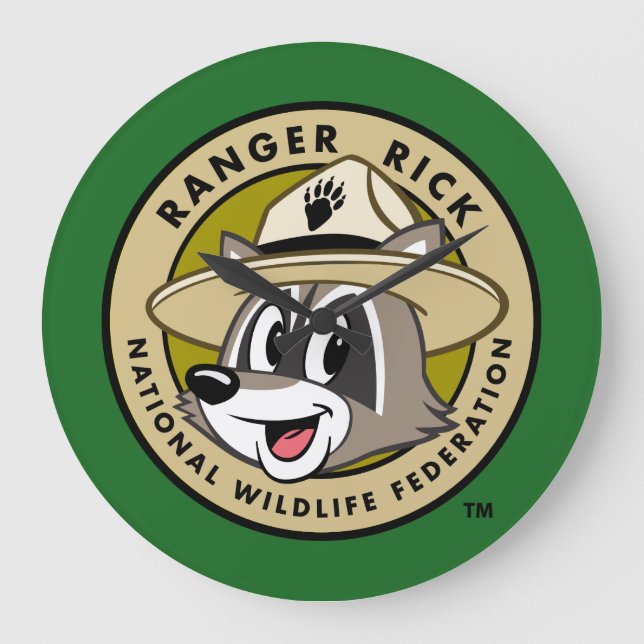 Ranger Rick | Ranger Rick Logo Large Clock (Front)