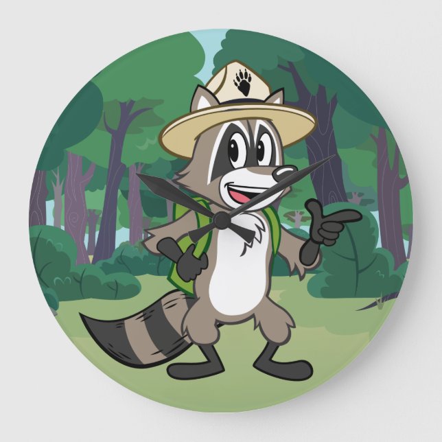 Ranger Rick | Ranger Rick Pointing Large Clock (Front)