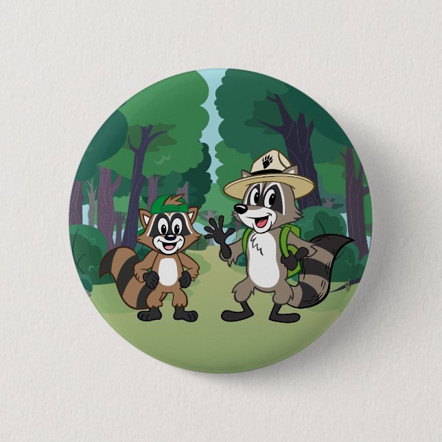 Ranger Rick | Ranger Rick & Ricky 6 Cm Round Badge (Front)