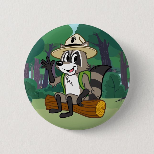 Ranger Rick | Ranger Rick Sitting 6 Cm Round Badge (Front)