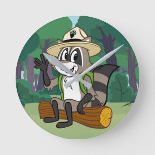 Ranger Rick   Ranger Rick Sitting Round Clock