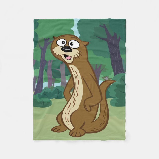 Ranger Rick | Reggie Otter Fleece Blanket (Front)