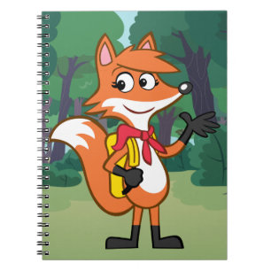 Ranger Rick Scarlett Fox Waving Spiral Notebook