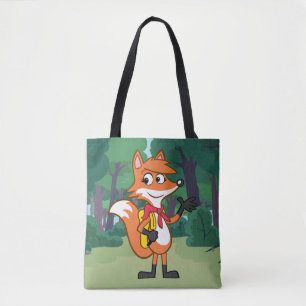 Ranger Rick Scarlett Fox Waving Tote Bag
