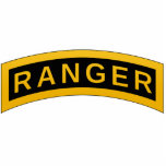Ranger Tab Photo Sculpture Badge<br><div class="desc">Classic black and yellow Army Ranger tab. Great gift for veteran,  gift for military and cool birthday gift for boys.</div>