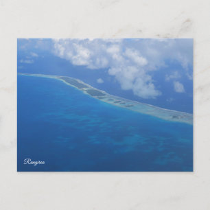 Rangiroa aeroplane view holiday postcard