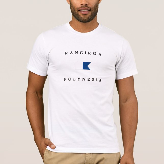 Rangiroa Polynesia Alpha Dive Flag T-Shirt (Front)