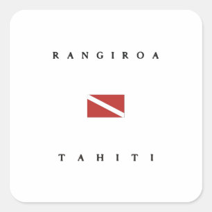 Rangiroa Tahiti Scuba Dive Flag Sticker