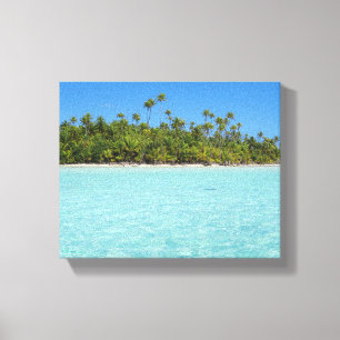 Rangiroa tropical island canvas print