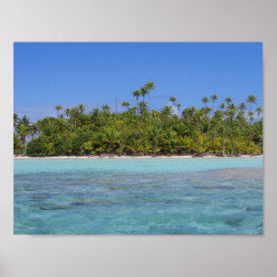 Rangiroa tropical island poster