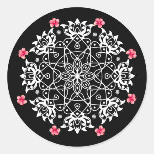 Rangoli 002 round sticker