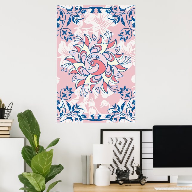 Rangoli Illustration, Bright Life Poster (Home Office)