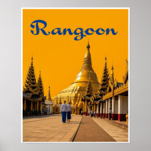 Rangoon Travel Poster