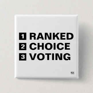 Ranked Choice Voting 123 15 Cm Square Badge