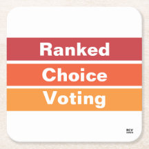 Ranked Choice Voting 3 stripes coasters
