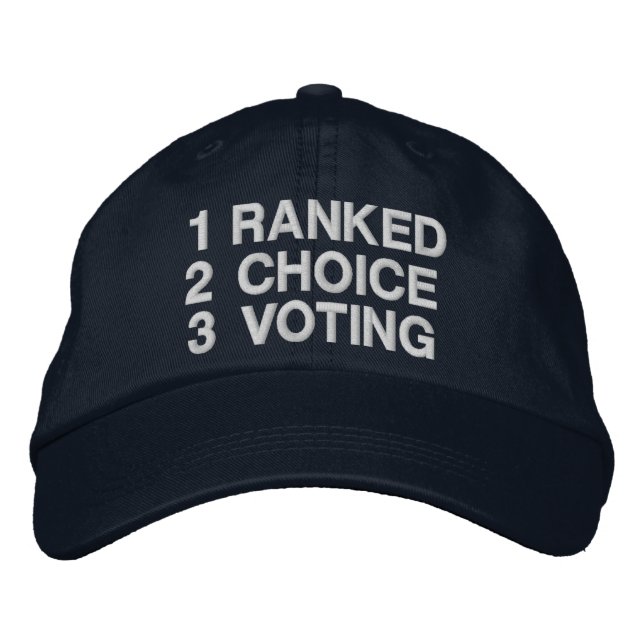 Ranked Choice Voting Embroidered Hat (Front)
