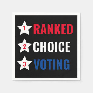 Ranked Choice Voting RCV party cocktail napkins