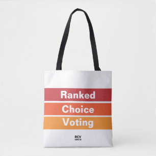 Ranked Choice Voting stripes tote Bag
